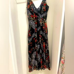 Anthropologie eri + ali velvet floral dress
